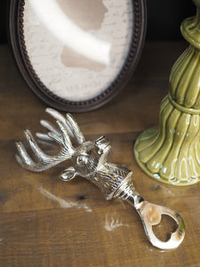 Chrome stag bottle opener