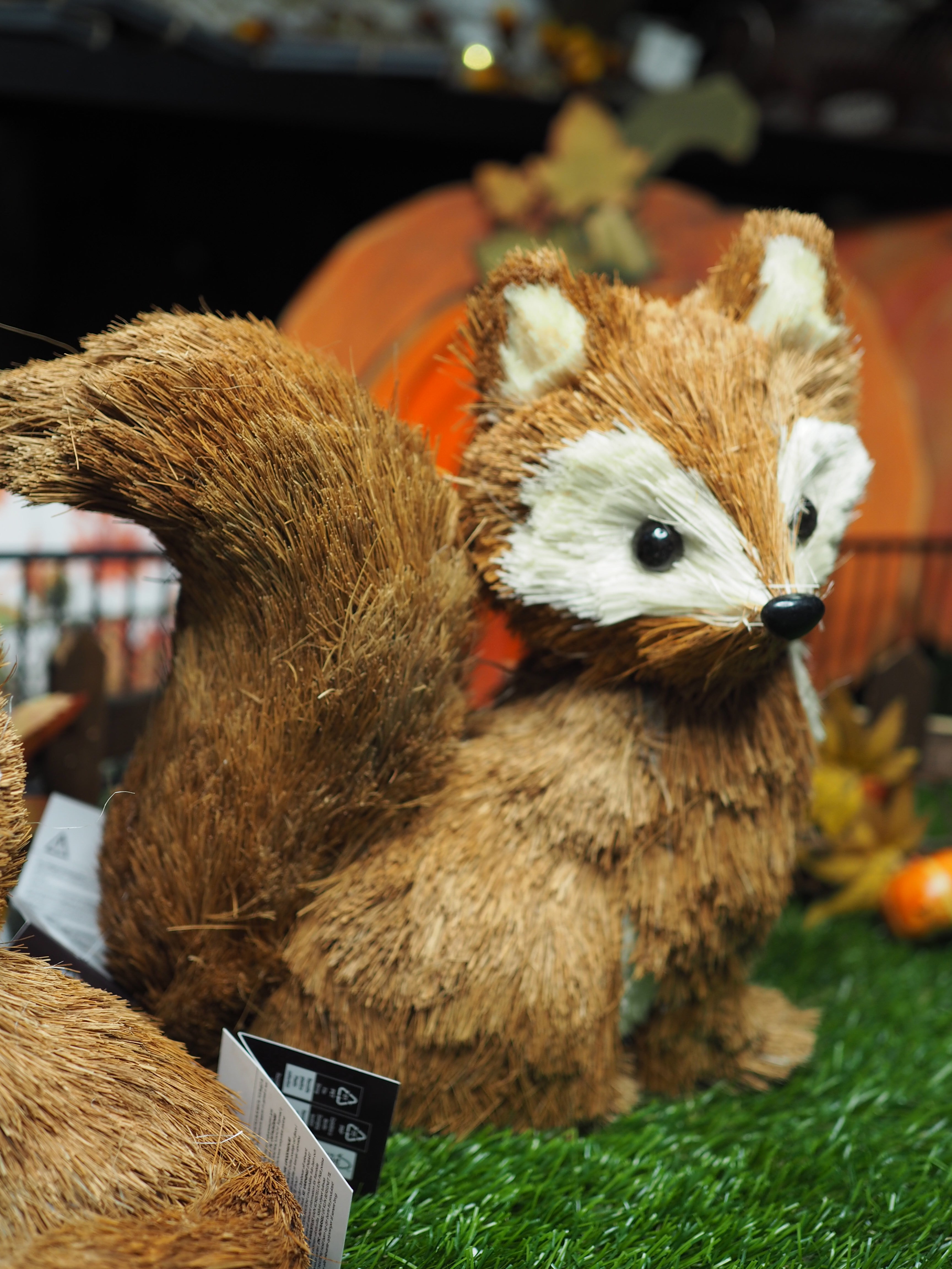 Tall Brown Grass Fox Decoration