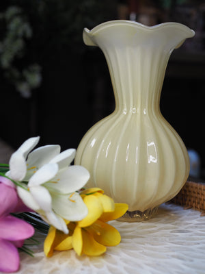 Irregular shaped glass vase