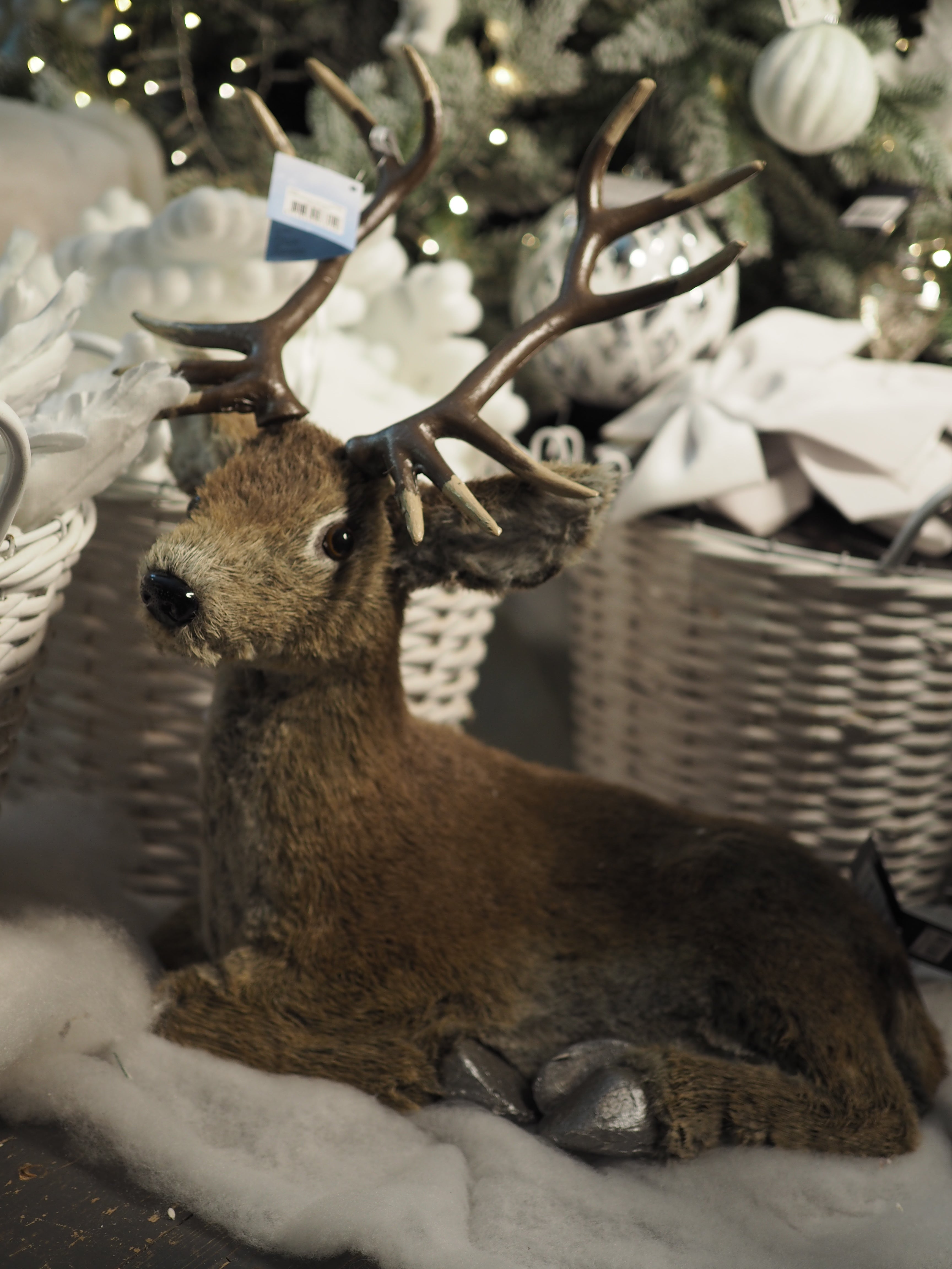 Sitting Deer with Soft Touch Fur