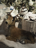 Sitting Deer with Soft Touch Fur