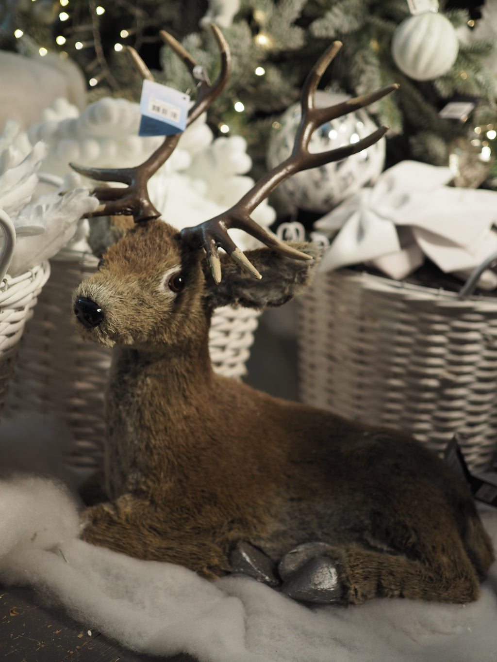 Sitting Deer with Soft Touch Fur