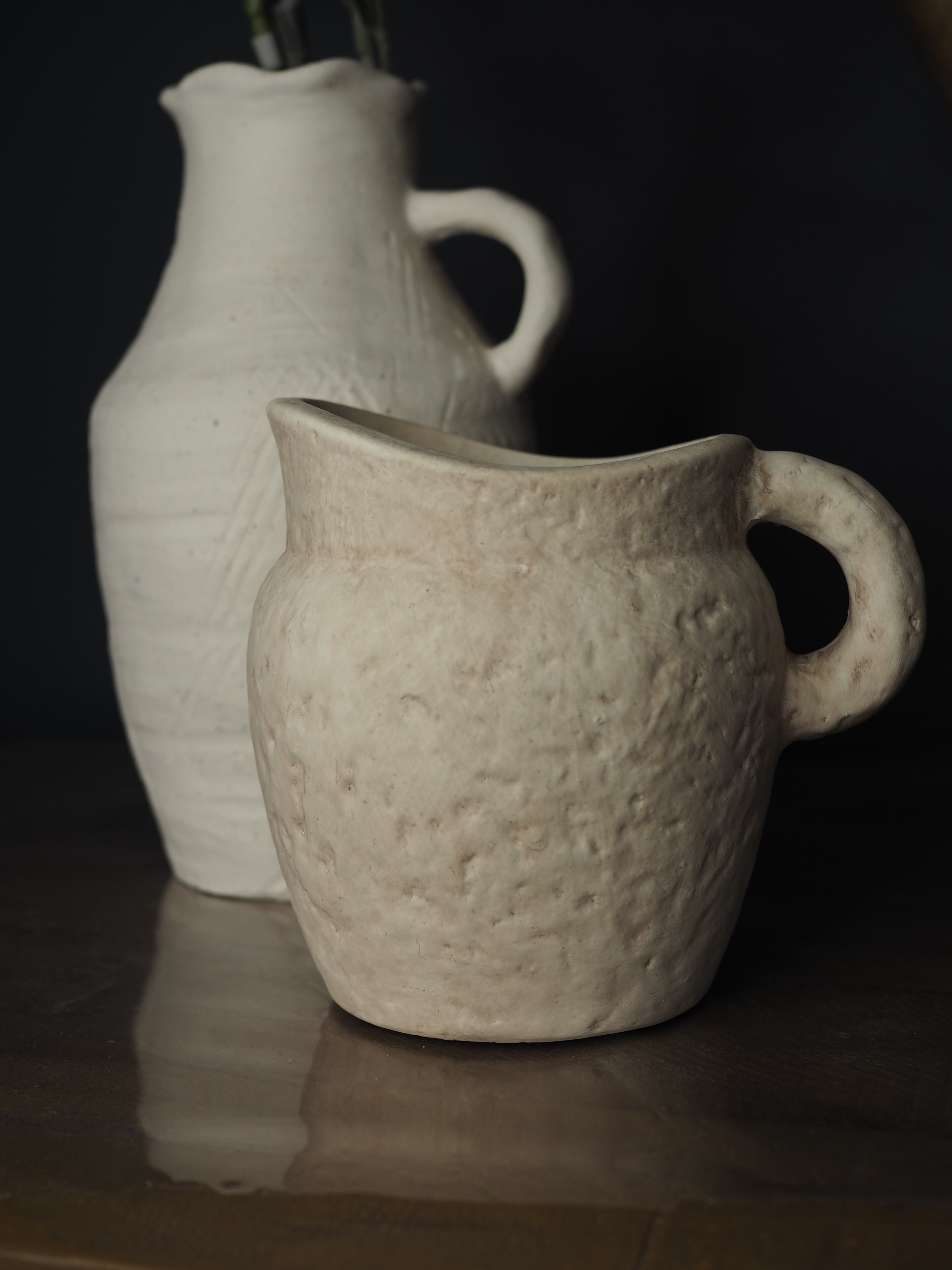 Rustic jug with handle