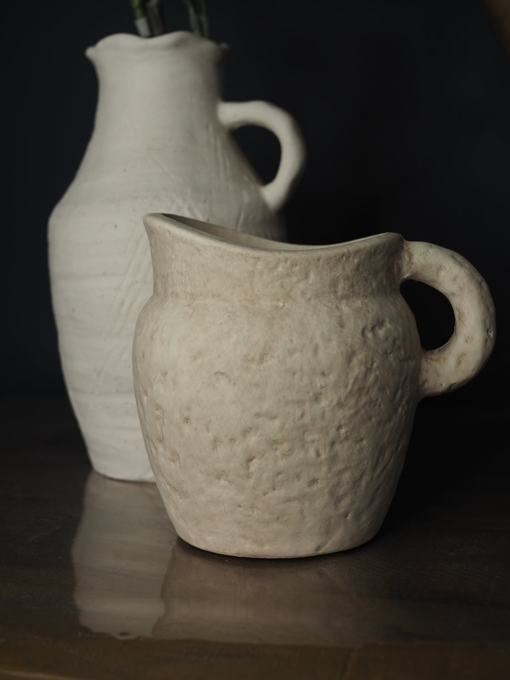 Rustic jug with handle