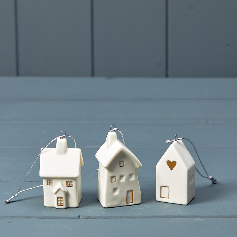 Little ceramic hanging houses (3 styles)