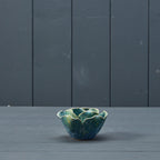 Blue ceramic flower tealight