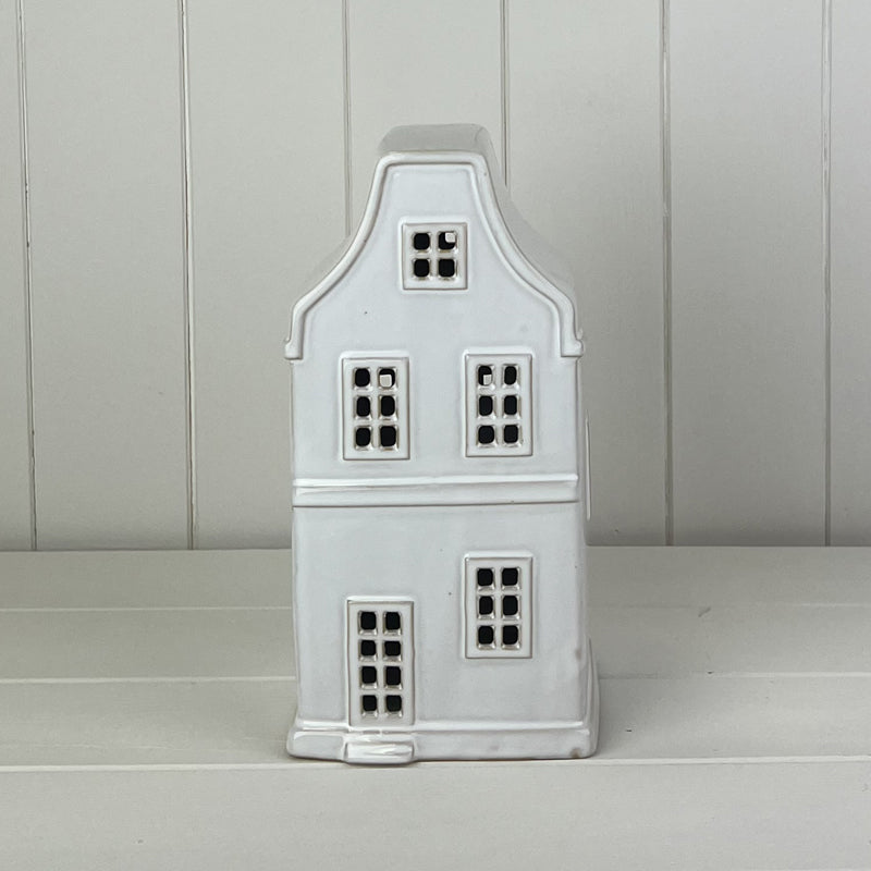 LED off white ceramic house-small