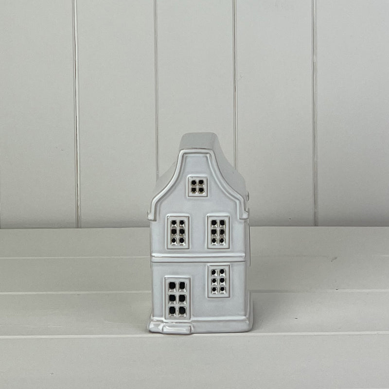 LED off white ceramic house-medium