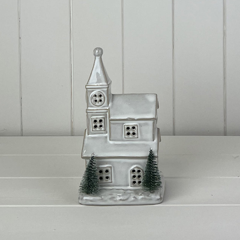 LED Ceramic church ornament