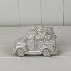 Glazed Ceramic Car Carrying Pumpkins
