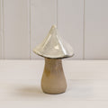 Beige Mottle Ceramic Mushroom Decoration (16cm)