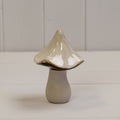 Beige Mottle Ceramic Mushroom Decoration