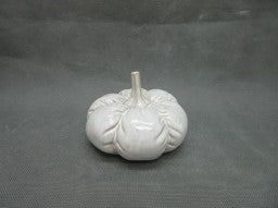 Glazed ceramic off white pumpkin