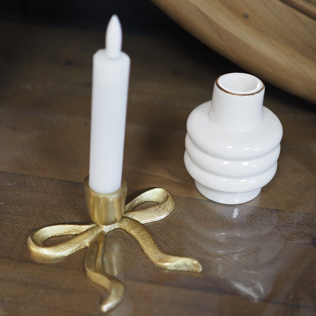 Gold Bow Shaped Candleholder