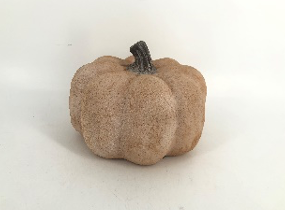 Pale Orange Ceramic Pumpkin Ornament