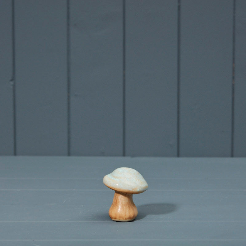 Ceramic mushroom with mint green top