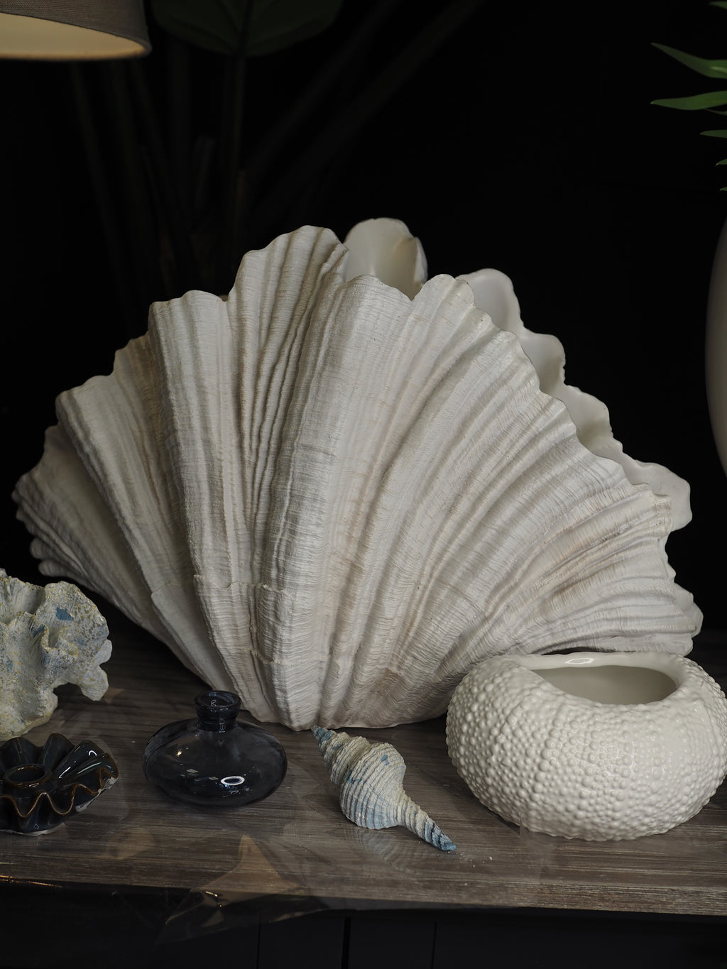 Large clam shell ornament