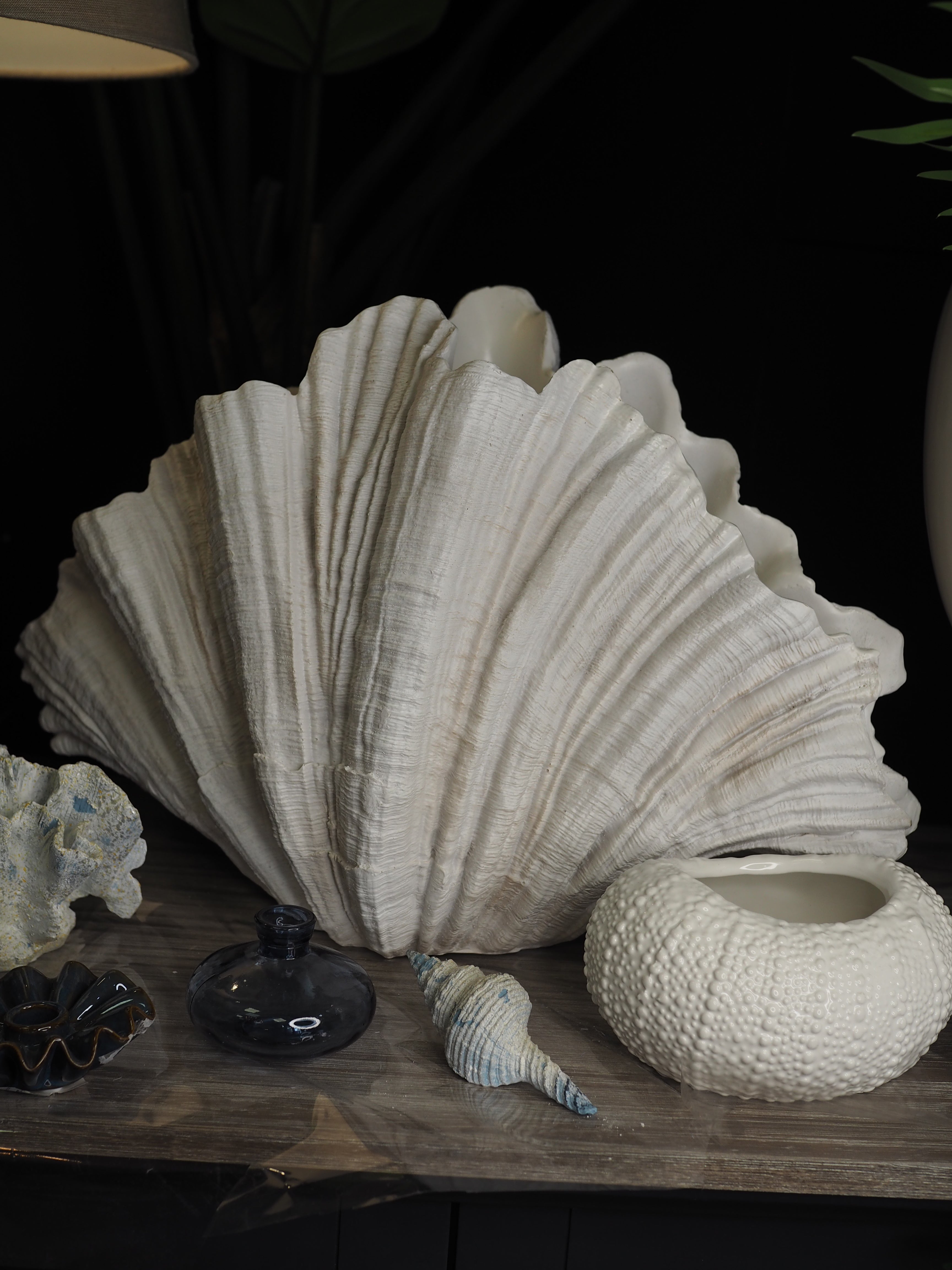 Large clam shell ornament