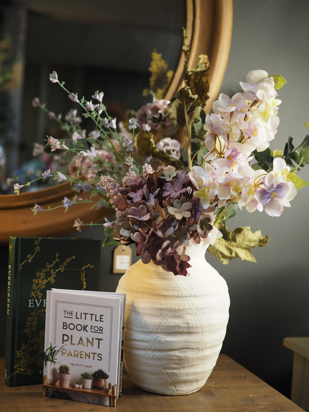 Small stoneware matt fluted neck vase