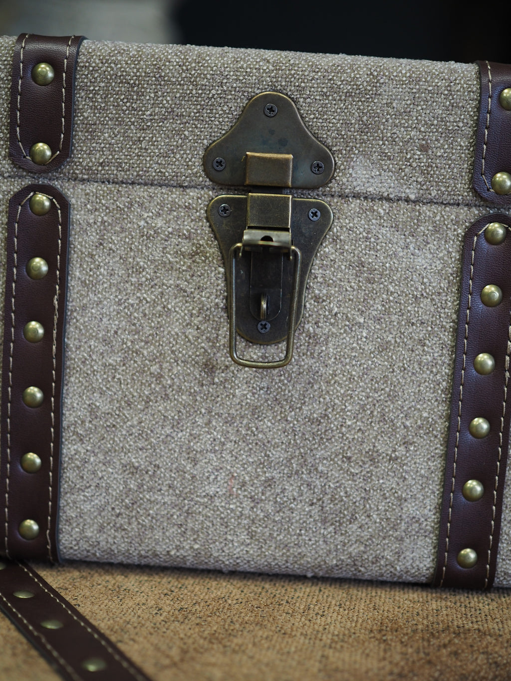 Chests with leather binding and copper closure