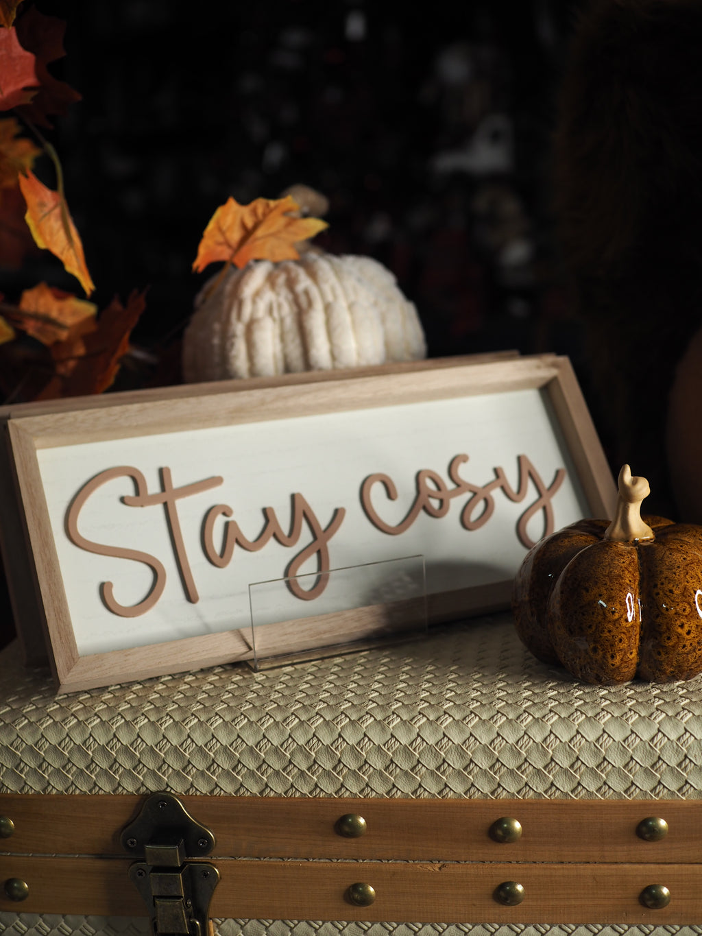 Cosy time framed plaque