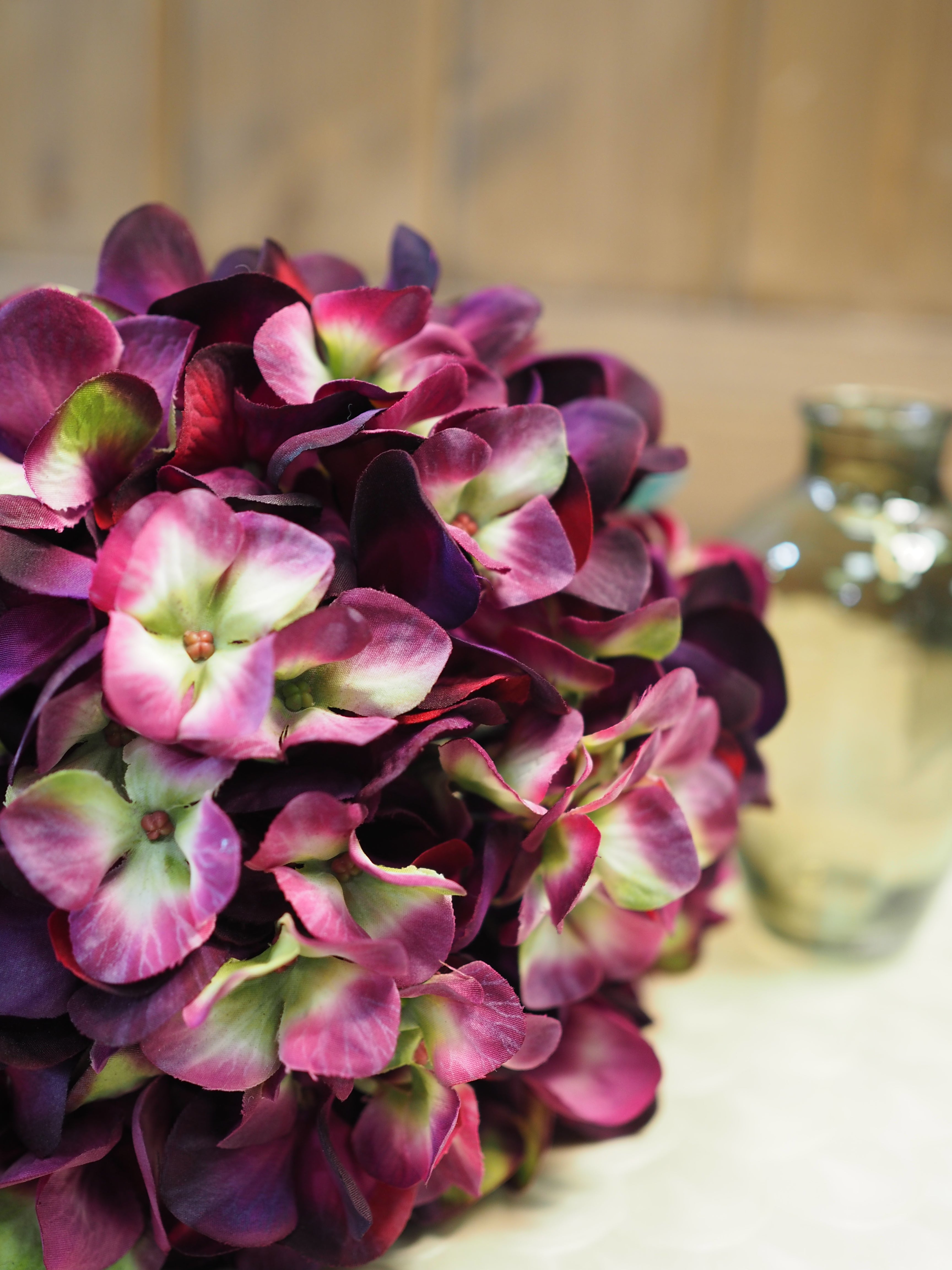 Dark Purple Hydrangea Stem - 106cm