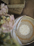 Seagrass food cover with net cover and clasp closure