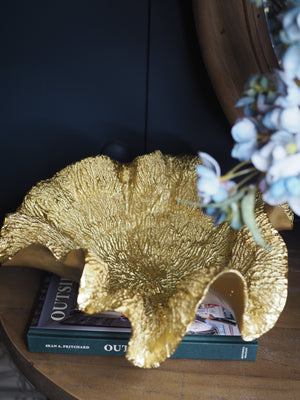 Luxurious antique gold coral ornament
