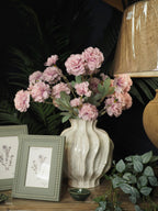 Glossy stoneware coastal style vase