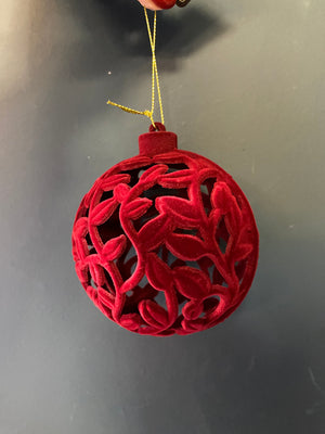 Flocked shatterproof bauble