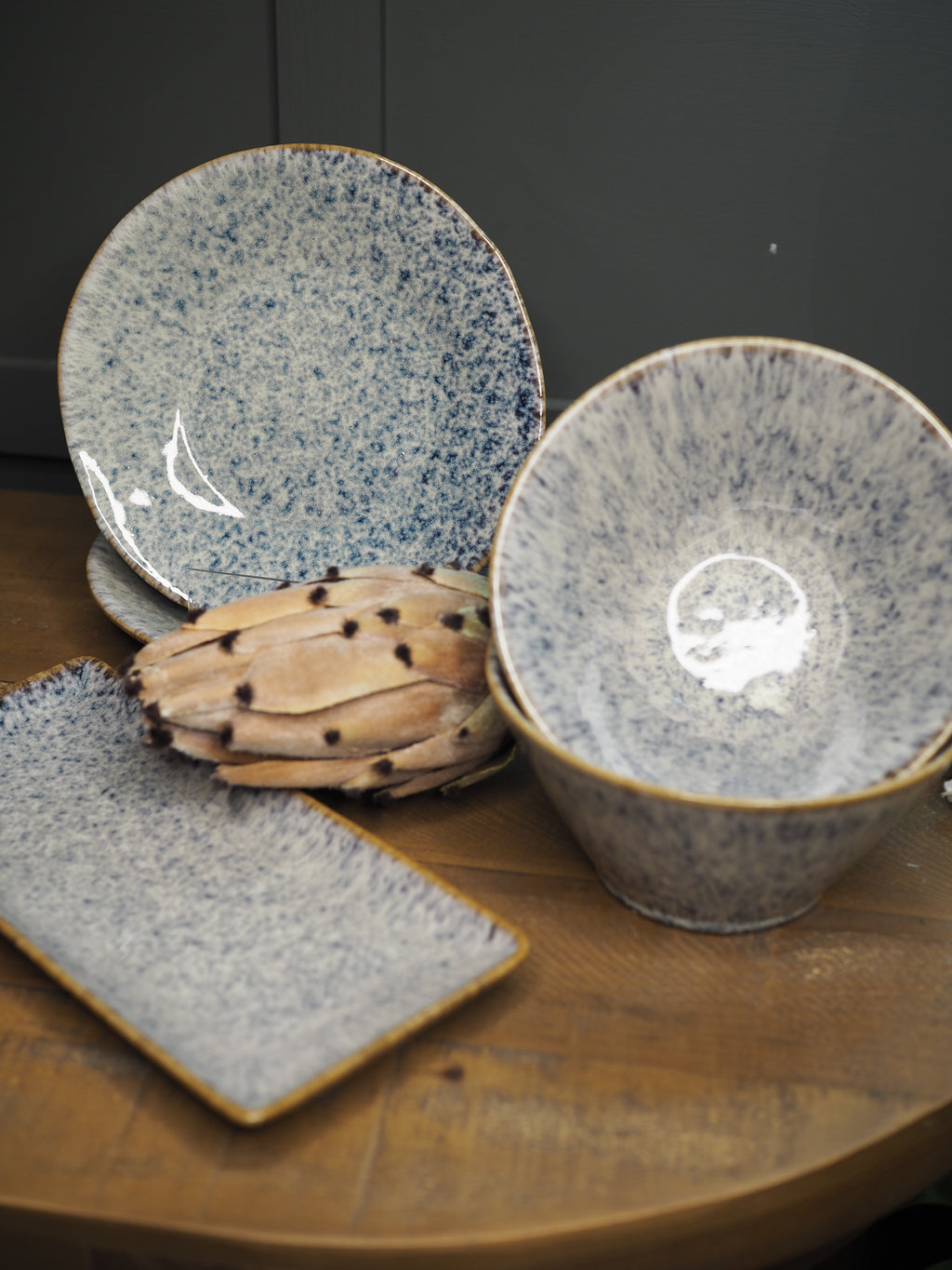 Blue Speckled Stoneware Mug