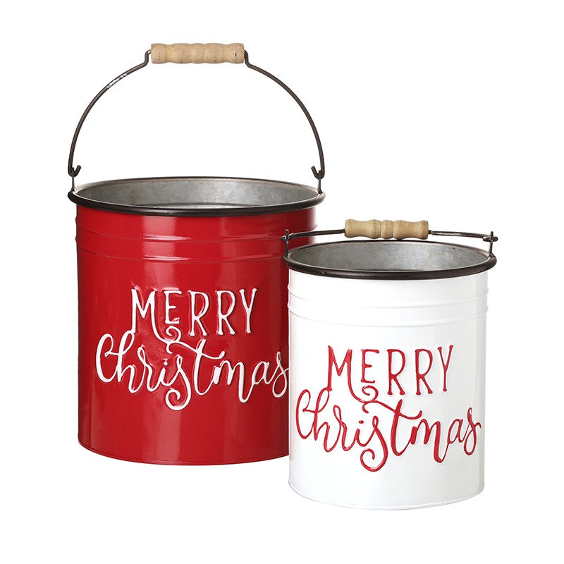Merry Christmas buckets