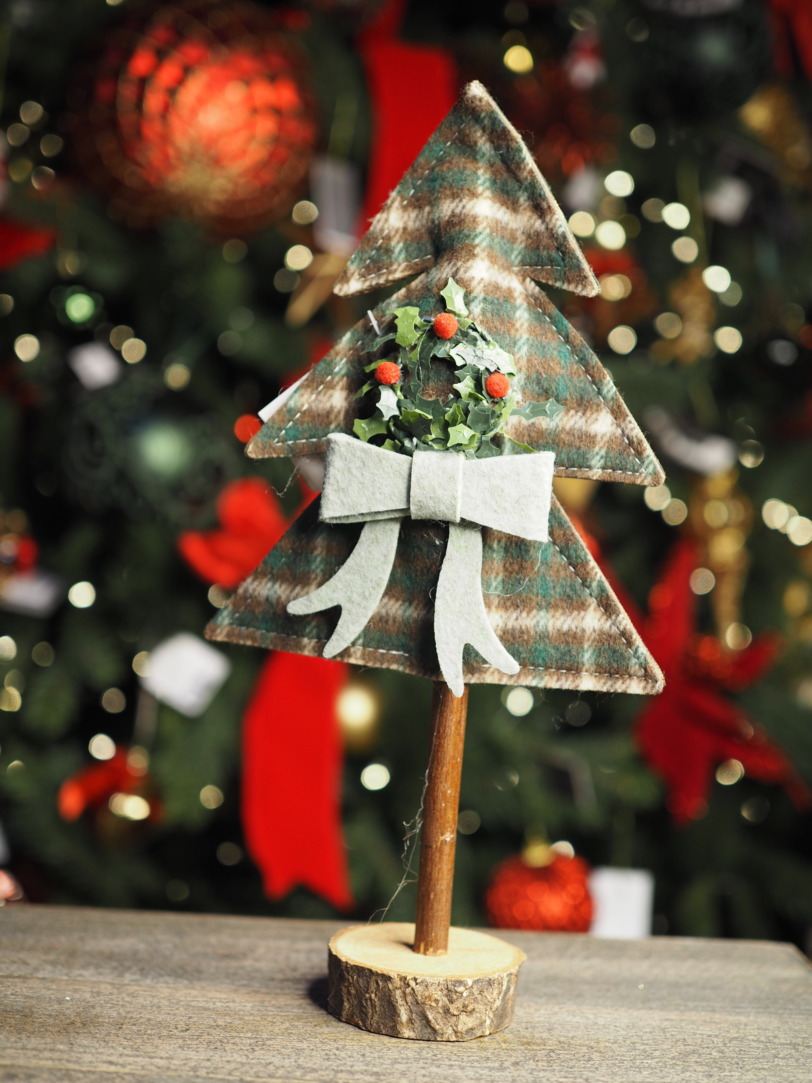 Small tartan Christmas trees