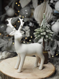 White porcelain stag ornament