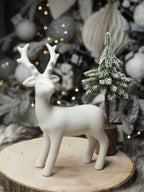 White porcelain stag ornament
