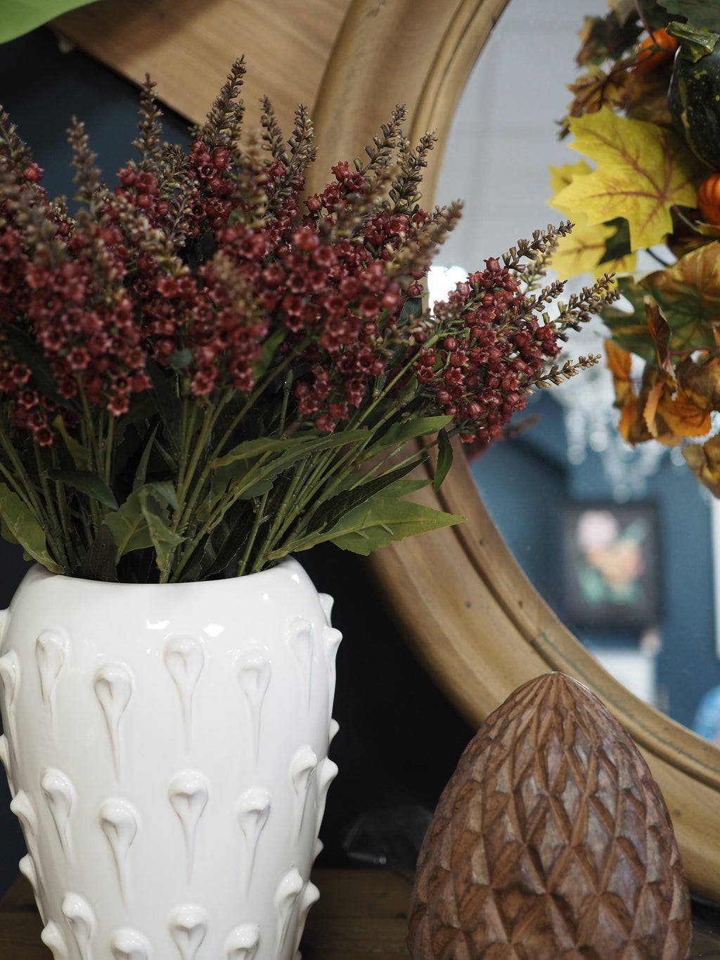 Burgundy mini bell flower spray