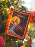 The night before Christmas glass hanging book dec