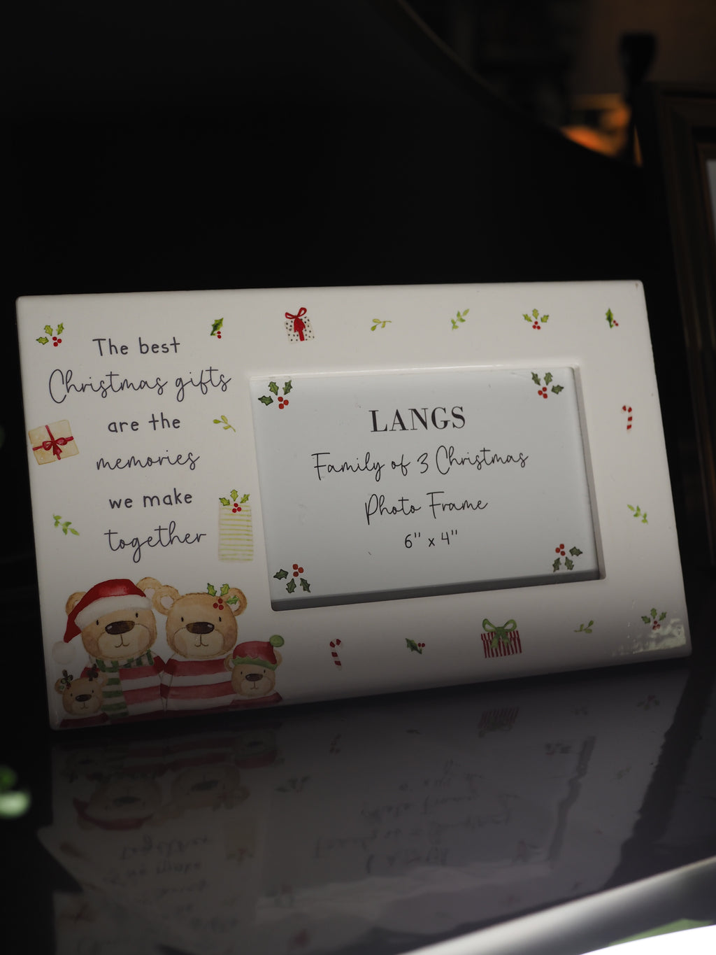 Christmas kids family of 4 photo frame