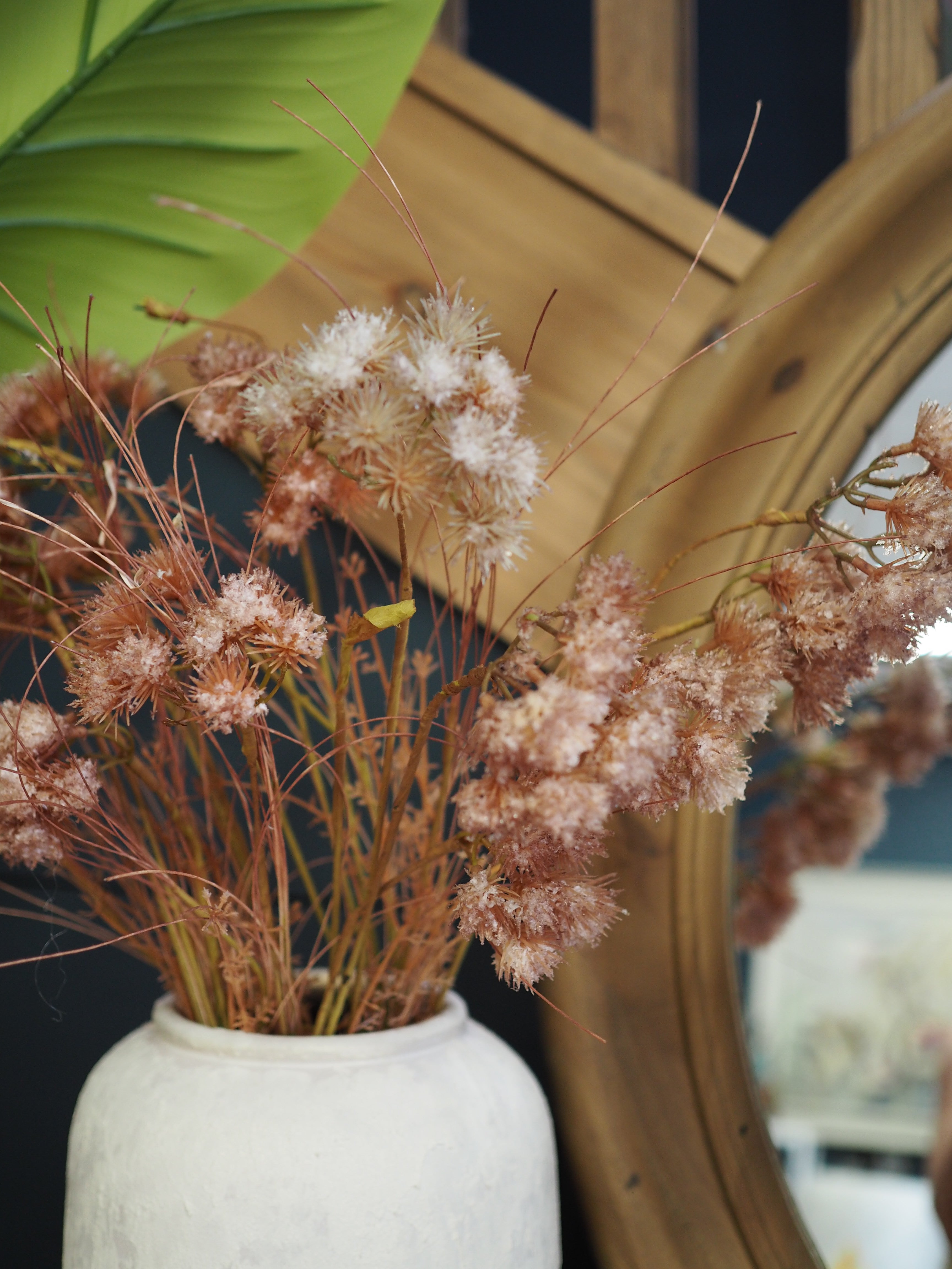 Terracotta toned frosted allium