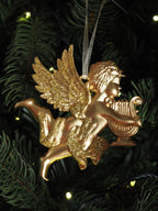 Gold angel hanging dec