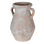 Terracotta rustic handled vase