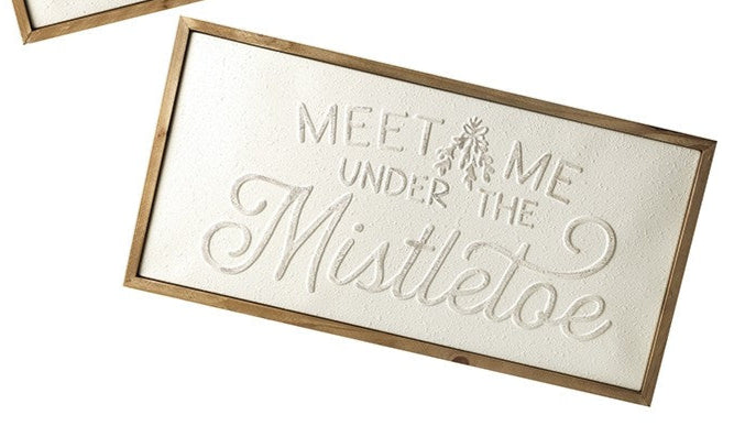 White metal Christmas wall plaque