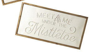 White metal Christmas wall plaque