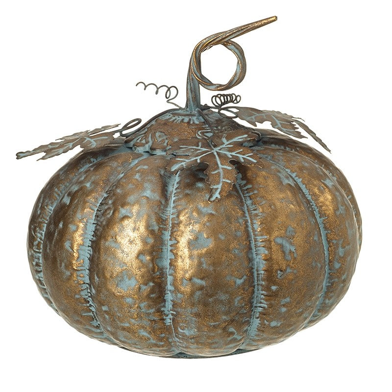 Verdi gris metal pumpkin