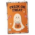 Trick or treat metal sign - hanging decoration