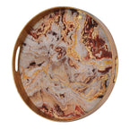 Round marble effect tray