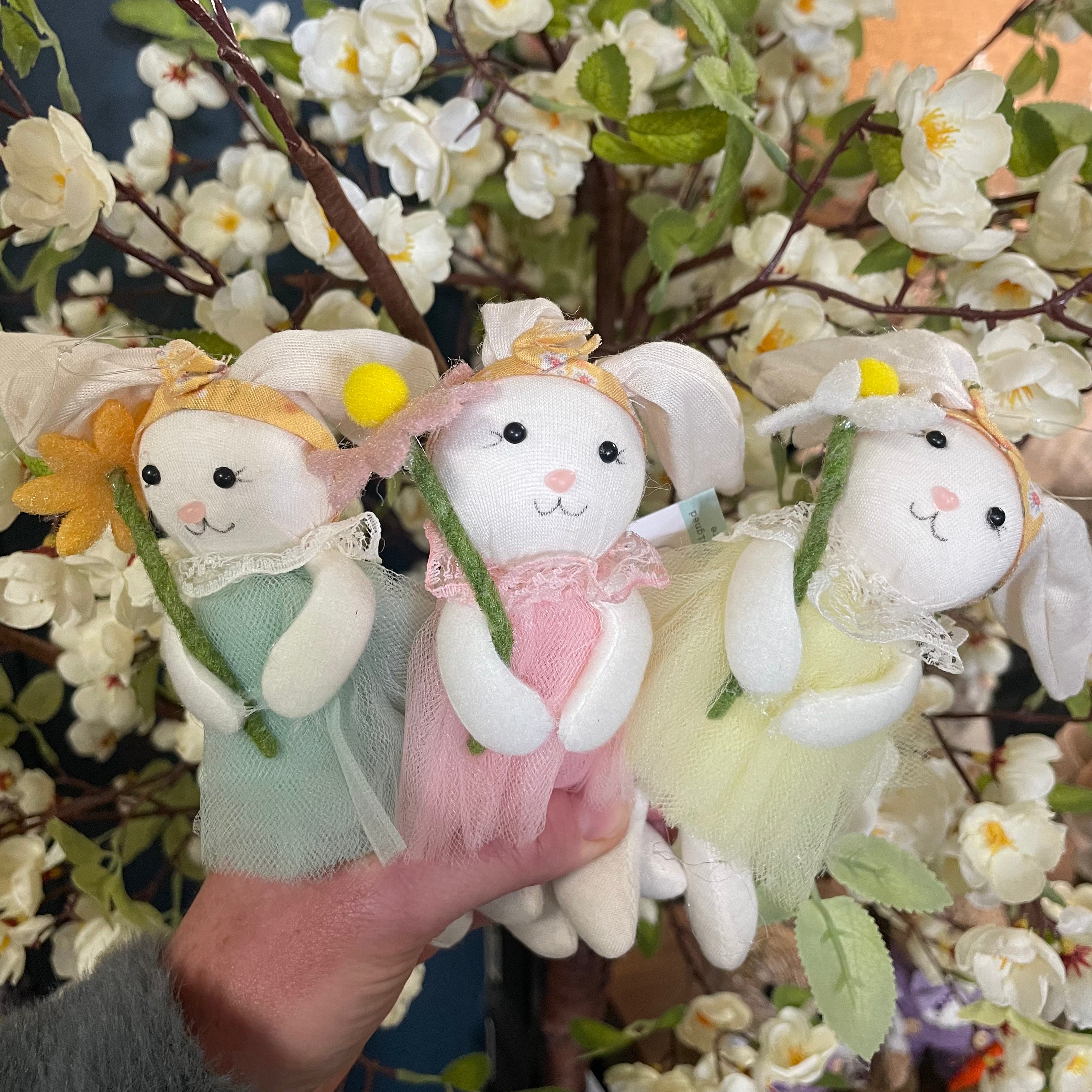 Bunny with flower hanging decorations