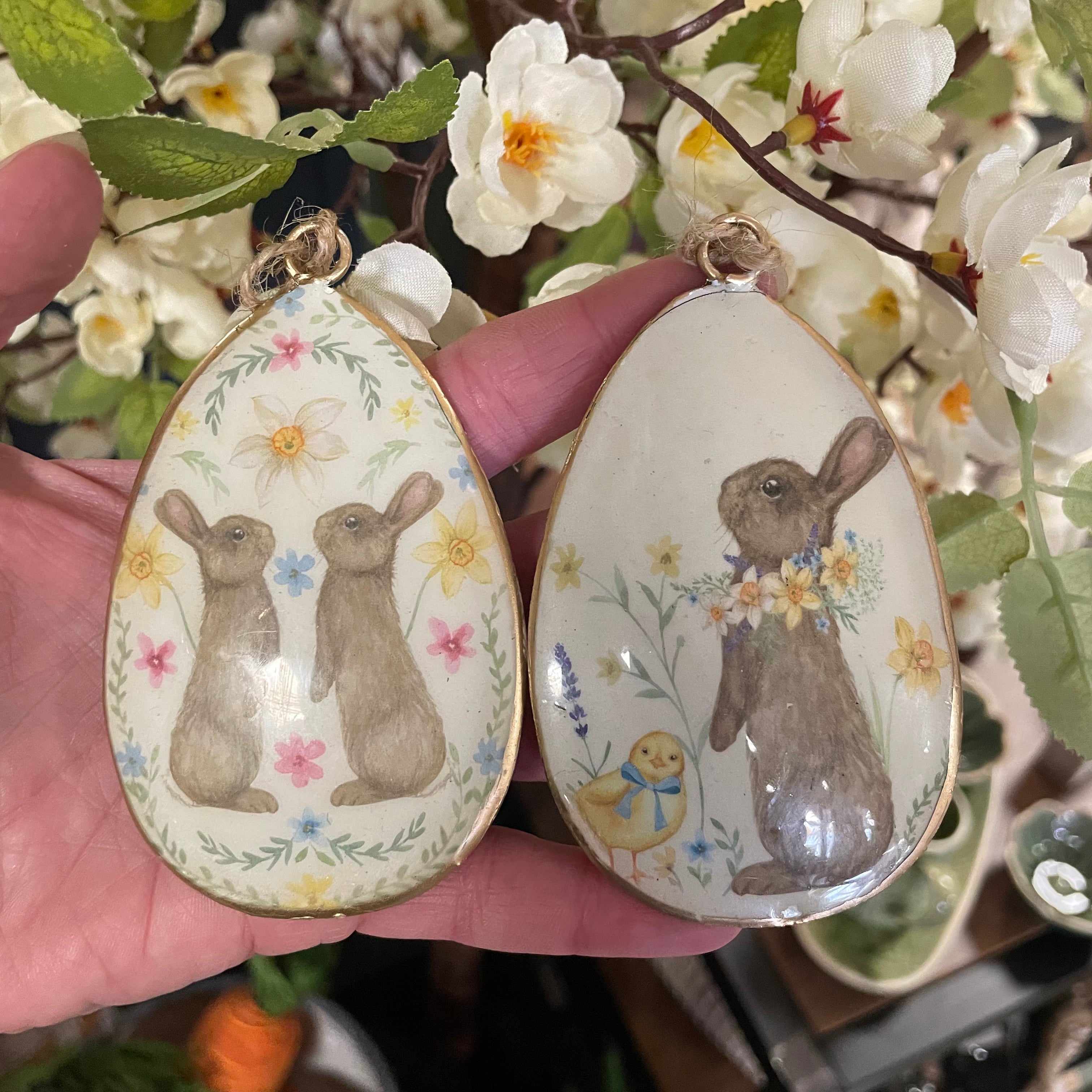 Vintage style easter hanging decs