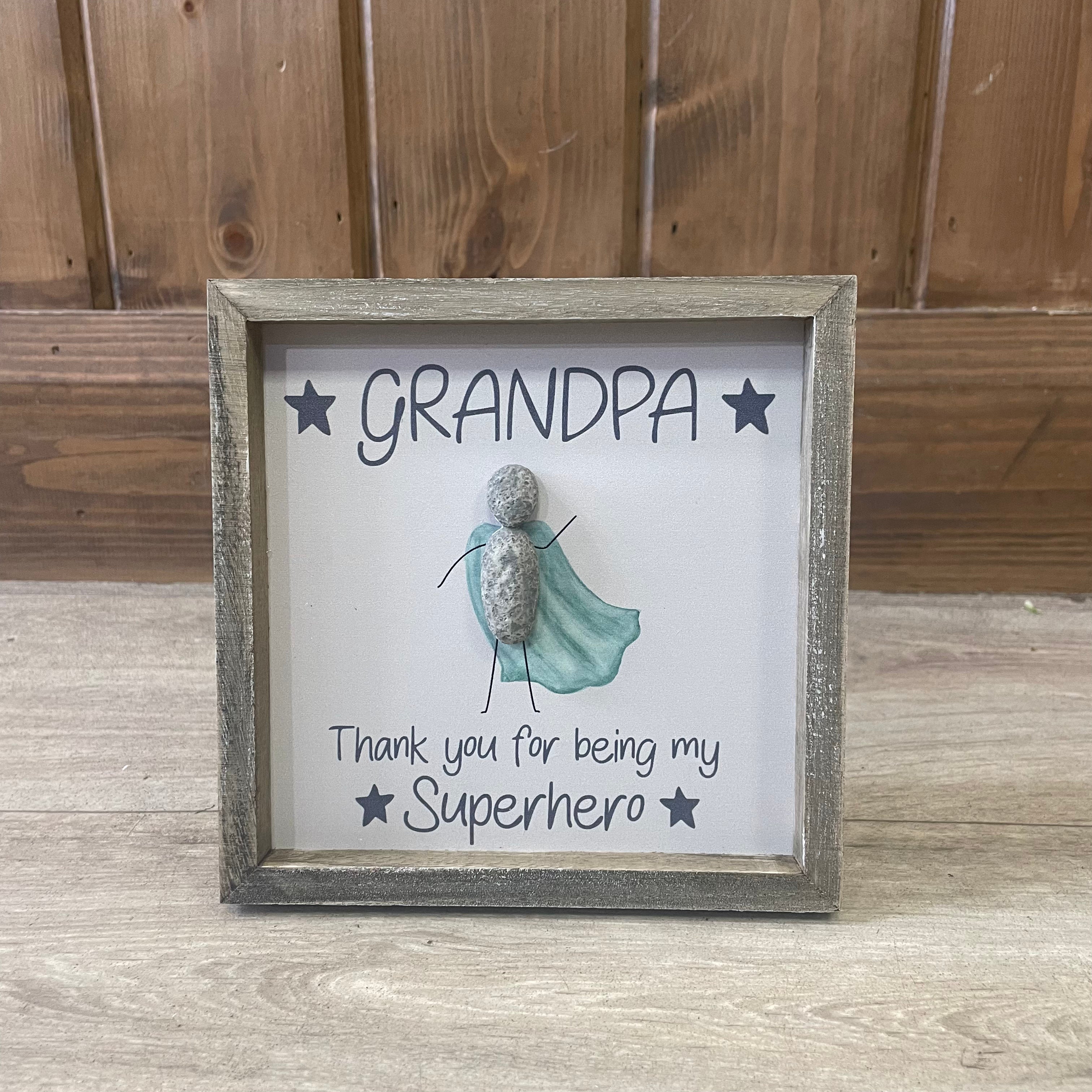 Super hero wood framed plaque with resin cape