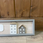 Rectangle grey border wooden sign 'Home is Where Love Resides..'